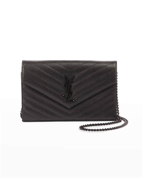 ysl all black wallet|ysl monogram wallet price.